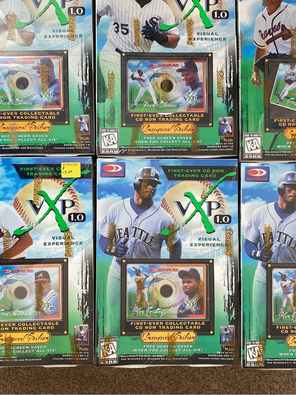 NEW Vintage Baseball 1997 Donruss VXP 1.0 CD Rom & Pack 10 Cards Collection NOS